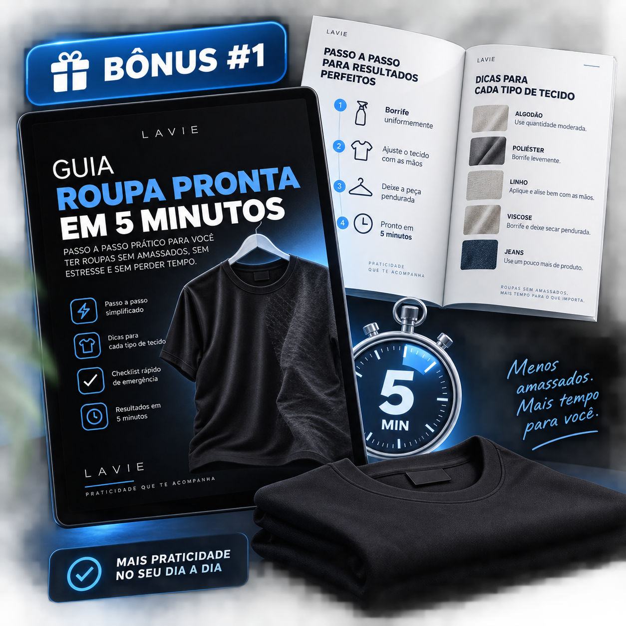 Capa do Bônus #1: Guia “Roupa Pronta em 5 Minutos”